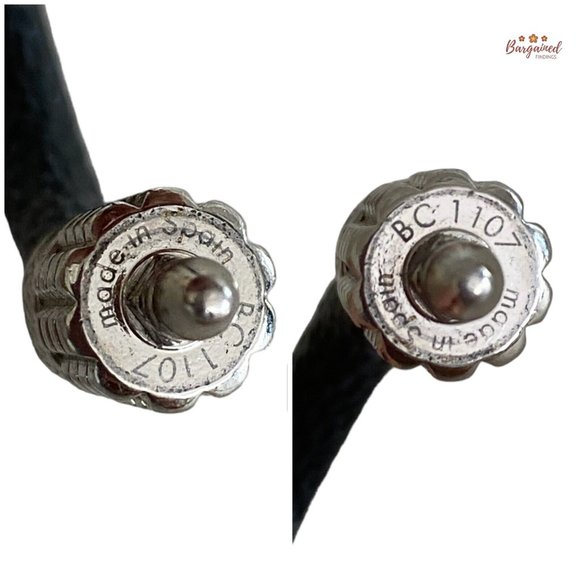 Authentic Louis Vuitton Black Damier Graphite Canvas Digit Silver Tone Bracelet - Picture 10 of 10